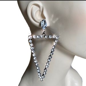 Kenneth Jay Lane KJL Triangle Arrow Mega Earrings